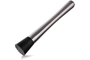 Vacu Vin Muddler koktajlowy, silikon, srebrny, 20 cm