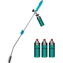 ROTHENBERGER Industrial Weed Burner for Garden as Weed Killer, 940°C Flame Temperature, Gas Burner, Piezo Ignition 30966