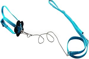 Delleu Harnais et Laisse réglables pour Oiseaux Parrot Volant en Plein air Anti-Morsure cacatoès Gris Ara