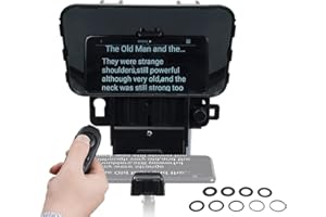 Desview T3 Teleprompter mit Fernbedienung für Smartphone Tablet Kamera DSLR Weitwinkelobjektiv für bis zu 11 Zoll, iOS/Android-kompatible App für das Interview VLOG Videoaufzeichnung
