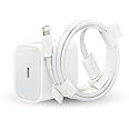 Original 20W Power Delivery Charging Adapter with USB Type C to Lightening Cable (White) – Fast Charger Combo Compatible with iPhone 14, 13, 12, 11, x, xs, xs max, xr Series