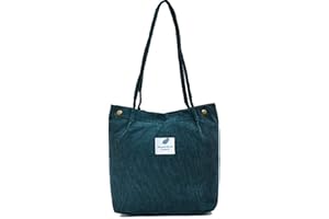 Funtlend Groß Umhängetasche Damen Cord Tasche aus Kord Handtasche Shopper Damen für Uni Arbeit Mädchen Schule