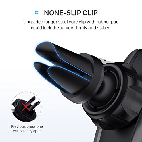 Supporto Auto Smartphone, Auto Porta Cellulare Telefono Supporto GravitÃ  Auto Universale [bocchetta dell'aria] per iPhone x, 8, 7, 6, Galaxy Note 8, S8, S7, S6, A7, A5, Sony, LG V30 U11 G6, HTC, moto g Z, OnePlus 5T e altri telefoni cellulari. (Nero)