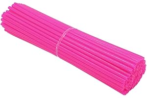 Guangcailun 72pcs Bike Wheel Spoke Wraps Cover Motorcycle Tire Spoke Plastic Sleeves Bicycle Decoration, Pink