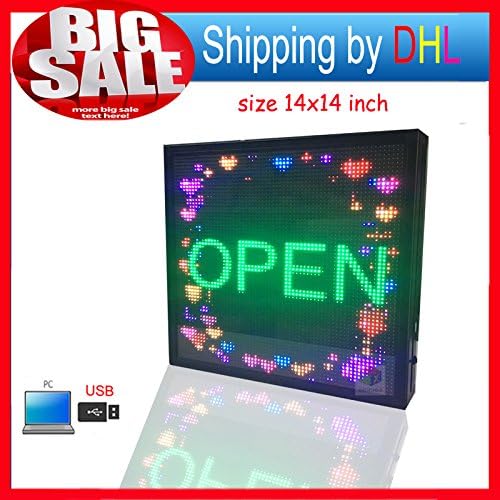 Full Color LED Advertising Display/P5 Indoor 14x14inch Programmable LED Sign