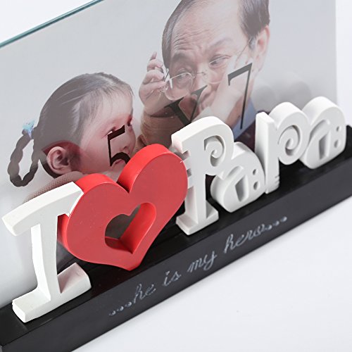 Giftgarden 13×18 Bilderrahmen mit I love Papa-Buchstabe Geschenke Ideen - 7