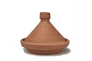 ARTIGIANATO VULCANO Tajine Marocchino Pentola Terracotta Rettangolare Rossa cm 37 x 28 h