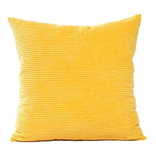 westeng 1 Maiskörner Cord Kissenbezug, quadratisch Kissen Überwurf Fall Home Office Bar Decor 45 x 45 cm (gelb)