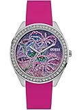Guess DamenArmbanduhr Analog Quarz Silikon W0960L1