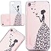 Produktbild iPhone 7 Hülle Vintage VertTek Weiß Silikon Case Helle Schmetterlings Mädchen Muster Flexible Weiche TPU Gel Dünne Transparent Schalen Extrem Kratzer-Beweis Handyhülle Soft Back Protective Case