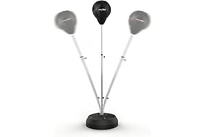 MaxxMMA Speed-Adjustable Freestanding Reflex Bag, Patented Infinite Speed Control Boxing Trainer for Adults & Youth, Home Gym MMA Training Equipment