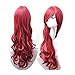 Discoball® Women's ladies dark Red long Fashion Natural Full Curl Wig Cosplay wigs