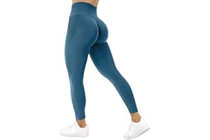 TAYOEA Leggings Deportivos de Compresión para Mujer Yoga Largo Slim Fit Fitness Gym Pantalones Opaco Scrunch Butt Yoga Pantalones Seamless Push Up Cintura Alta Entrenamiento Fitness Jogging