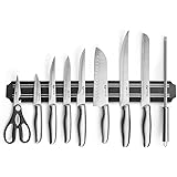 MAGNANI Set coltelli Professionali da Cucina, coltelli Fatti a Mano in Acciaio Inox, Completi di Custodia e Banda Magnetica p