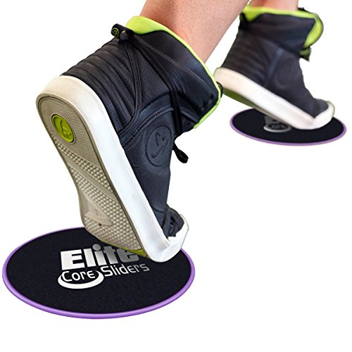 Elite Sportz Core Sliders und Gliding Disc Fitness Training – Sliders Fitness für den Kern – doppelseitig für den Einsatz auf Teppich oder Parkett - 7
