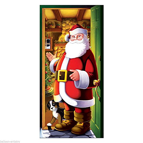 1.5m Merry Christmas Cheerful Santa Welcome Door Poster Banner Decoration