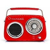 Retro Tasarımlı Bluetooth FM Radyo (Kırmızı)