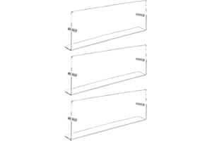 Dewonme Magazine Shelves,Set of 3,Clear Acrylic,30cm Shelves for Wall,with Easy Installation for Living Room, Bedroom, Nursery, Home Office, Library