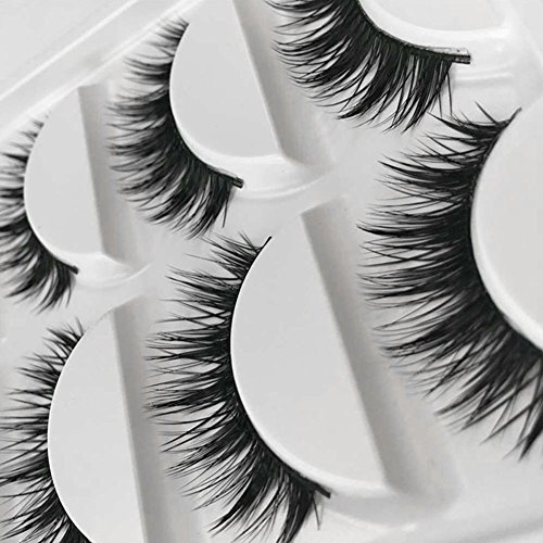 Blue Vessel 5 Paar Luxuriöse 3D Falsche Wimpern Kreuz Natürliche Lange Augen Wimpern Make-up - 6