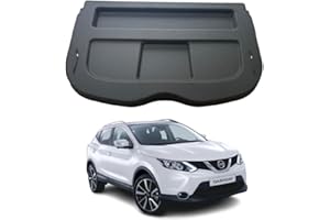 TCC Parcel Shelf Direct Car Parcel Shelf - Compatible with Nissan Qashqai J11 (2014-2021) | Sturdy Boot Cover with Cord for Extra Storage | Space Saving Car Accessories | Black