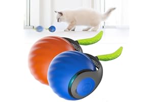 Gahwa Speedy Tail 2.0, 2025 New Speedy Tail Katzenspielzeug, König des interaktiven Katzenspielzeugballs, Automatisches Katzenspielzeug, lindert Ängste (Orange+Blau)