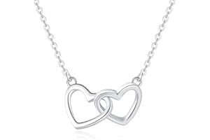 LuLiyLdJ Personalisierte Damenkette, herzförmiger Anhänger, inklusive für Ihre Tochter und Mutter. GeschenkideenGeburtstag, Weihnachten, Muttertag, Valentinsta