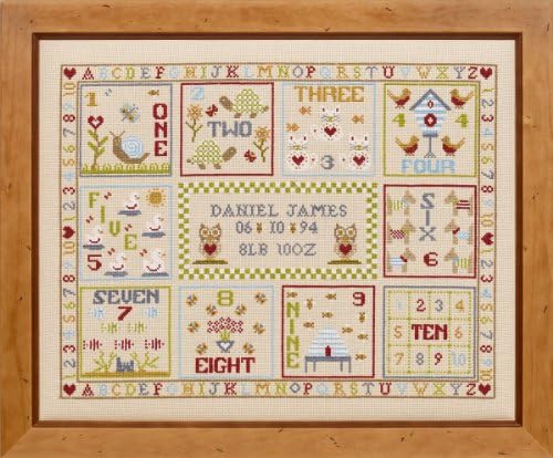 123 Count With Me Birth Sampler - Cross Stitch Kit