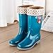 Produktbild HRFHLHY Outdoor Wasserdichte, Rutschfeste Hochrohrschuhe der Männer wasserdicht Schuhe Mode Regenschuhe Erwachsene Regenschuhe Universalschuhe Männer und Frauen Wasserschuhe,Blue,42