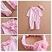 WangsAura®Cotton Newborn Girls Flower Clothes Baby Outfit Infant Romper Clothes With Head Band (Tag3M/1-2months, pink)