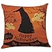 Produktbild sunshineBoby Happy Halloween Leinen Dekokissen Fall Kissenbezug Home Sofa Decor Neu,Kissenbezug Ruhekissen-Überzug Kopfkissen-Bezug Kuschelkissen,Kissenbezug Leinenwurf Sofakissen Fall Bett Dekor,Kissen Sofa Taille Wurf Kissenbezug Home Decor Kissen Cover Case (mehrfarbig I, 45cm X 45cm)