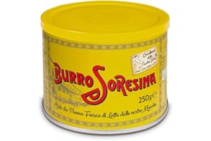 ITALIAN GOURMET E.R. Latteria Soresina Burro - Mantequilla fabricada solo con crema de leche fresca, lata de excelencia italiana con 250 g
