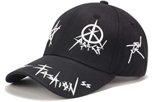 XibeiTrade Unisex Graffiti Baseball Cap Hiphop Schwarz Weiß Hut Mode für Männer Frauen