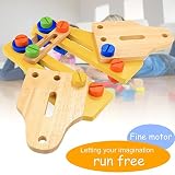 ZEARO Kinder Simulation Toolbox Reparatur Werkzeugkasten Rolle Spielzeug Holz ab 3 Jahre - 5