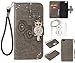 Produktbild für iPhone 6S Plus (5,5 Zoll) Hülle, Glitter Strass Bling Eule Ledertasche Muster Weich PU Schutzhülle für iPhone 6S Plus (5,5 Zoll) Flip Cover Wallet Case Tasche Handyhülle mit Lanyard Strap Stand Function Magnetverschluss Etui Schale Credit Card Slots Bookstyle Purse Design Handytasche Lederhülle Schutz Hüllen mit für Apple iPhone 6S Plus (5,5 Zoll) +Schlüsselanhänger(U) (6)