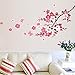 Produktbild Qianxing abnehmbares wiederverwandbares schöne entspannte Landschaft Wandbild Wallsticker Blumen und Baum Serie Wandtattoo Aufkleber für Sofa und Fernsehen im Wohnzimmer Deko Wandpapier(Pfirsichblüte)(120*50)