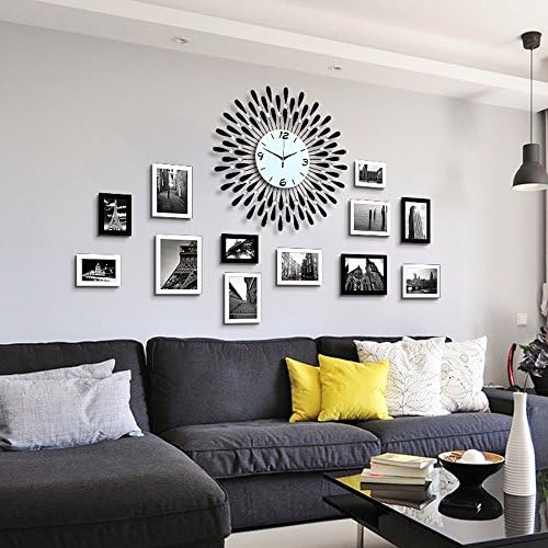 Modern photo frame collage solid wood wall wall frame + hanging table easy to install ( Color : 1 )