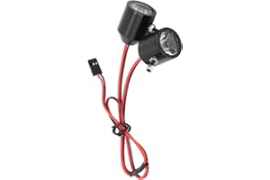 EIMSOAH Phare de Voiture RC LED 3 W rc lights Boîtier en Alliage D'aluminium, Projecteur RC, Pièce de Rechange, Projecteur RC, pour Modèle de Voiture télécommandé, avec Éclairage