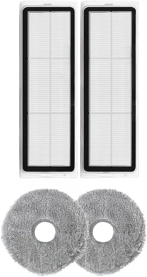 Dreame L10 S PRO, L10S PRO GEN 2, L10S PLUS ile Uyumlu 2 Filtre 2 Mop