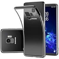 Samsung Galaxy S9 Hülle, Humixx Hochwertigem Silikon TPU Ultra Dünn Stoßfest, Anti-Fingerabdruck, Anti-Scratch Hülle Crystal Clear Weich Handyhülle Bumper Cover Schutz Schale für Samsung Galaxy S9 - Schwarz