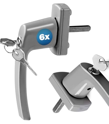 Maniglia Finestra Con Serratura Abus Fg110 - Antifurto, Sicurezza Bambini, Argento - Foto 4