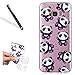Produktbild Galaxy S8 Hülle,Galaxy S8 Transparent Hülle,Leeook Kreativ Schön Lovely Umarmung Panda Painted Entwurf Ultra Dünn Schlank Weich TPU Rubber Schutzhülle Transparent Handyhülle Crystal Clear Silikon Durchsichtig TPU Bumper Case Cover für Samsung Galaxy S8 + 1 x Schwarze Eingabestift-Hug Panda