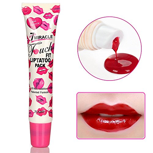NANI Magic Long Lasting Waterproof Lipstick Peel Off Mask Tint TATTOO Lip Gloss Cherry Red