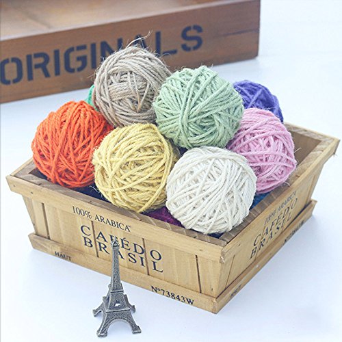 Demarkt 50m DIY Geschenkband, Gartenschnur Garden Rope 2mm for Crafts Arts and Gardening Applications,Rot - 8