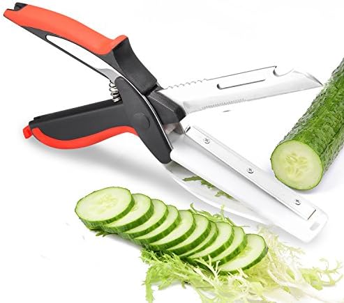 ECOHOUS Clever Cutter 4-in-1 Food Chopper Replace your Kitchen Knives Cutting Board Peeler and Bottle Opener