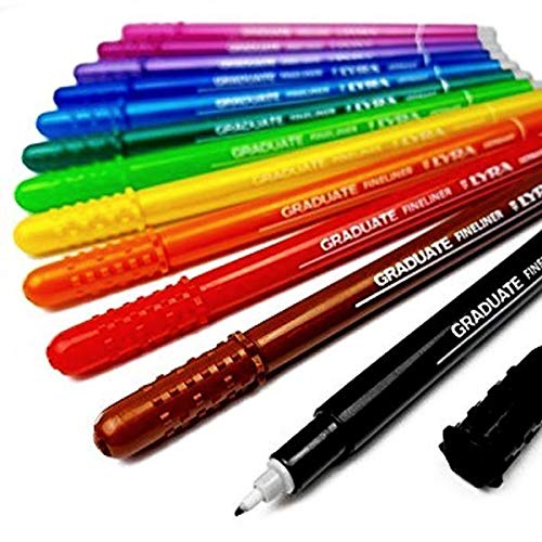 Preisvergleich Produktbild Lyra Pisaki Graduate Fineliner Black 12 sztuk