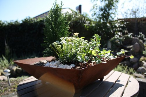 XL Rost Säule + Schale RS58 + S03 Blumensäule Rostsäulen Rost Deko rostig Rostsäule - 4