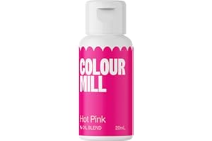 ‎COLOUR MILL Colour Mill Oil Blend Hot Pink Oil Based Food Colouring - Food Colours for Chocolate, Fondant, Cupcakes, Cakes, Baking, Macaron - Food Colouring for Cake Decoration - 20 ml