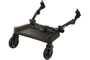 JANE Jané Go Up Surfer Plataforma Universal Cochecito, hasta 20 kg, Fácil Instalación, Plegable, Antideslizante, Ruedas 360, Negro