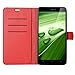 Produktbild KuGi Honor View 10 Hülle, Honor View 10 Wallet Case, Brieftasche Case Hülle PU Kunstleder Flip Case mit Standfunktion Kartenfächer und Bargeld für Honor View 10 Smartphone.Rot