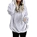 Produktbild BaZhaHei Damen Große Größe Casual Herbst Winter Kapuzenpullover Teddy-Fleece Langarm Oversize Sweatshirt Hoodie Einfarbig Oberteil Mode Langarmshirt Tops Winter-oberster